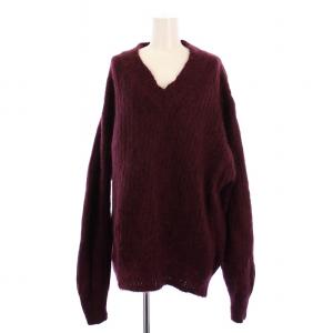 22AW KYOKO HASEGAWA モヘヤプルオーバー ニット セーター 長袖 Vネック F 紫 WGZ1022105A0007