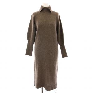 ニット ワンピース ロング 長袖 34 茶 B98527 /YM BM