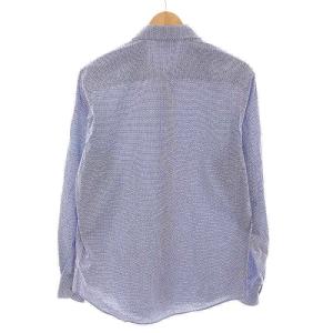 EMPORIO ARMANI シャツ 総柄 長袖 S 青 /YM MU