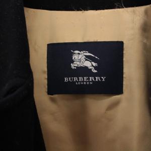 BURBERRY LONDON ステンカラーコート ロング ウール 黒 /BM MU