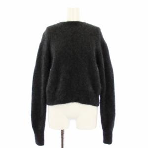 Plage 24AW Fur Back Open プルオーバー ニット セーター 長袖 チャコールグレー 24080922104040