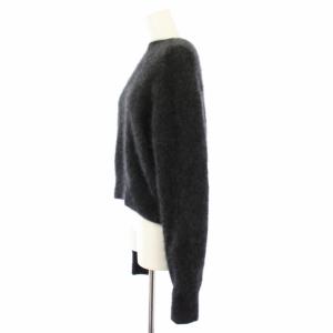 Plage 24AW Fur Back Open プルオーバー ニット セーター 長袖 チャコールグレー 24080922104040