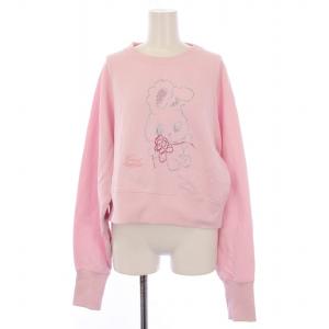 foxy illustrations ラインストーンスウェット トレーナー プルオーバー 長袖 クルーネック