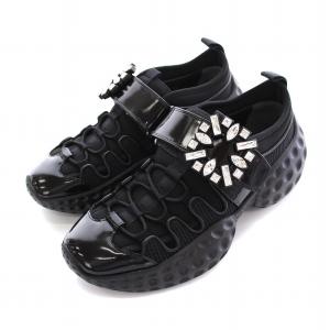 ROGER VIVIER VIV RUN LIGHT TREKKY ファブリック スニーカー ビジュー