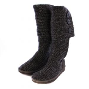 UGG australia ニットブーツ ロングブーツ US6 グレー 1876 /BM MU