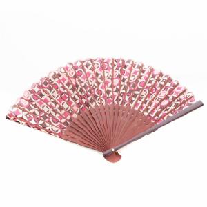 CELINE 扇子 総柄 ロゴチャーム付き ピンク ボルドー /KU BM OH