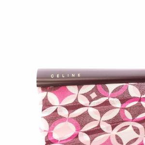 CELINE 扇子 総柄 ロゴチャーム付き ピンク ボルドー /KU BM OH