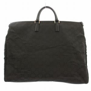 GUCCI 105670 ボストンバッグ GG柄 ブラック