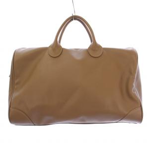 ボストンバッグ ハンドバッグ レザー ロゴ 茶 ブラウン /BB MU