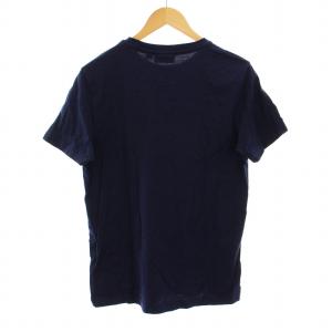 LACOSTE TH277EL Tシャツ カットソー 半袖 クルーネック ロゴ 刺繍 FR4 紺 ネイビー /KU MU