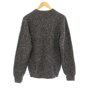 LACOSTE ワニロゴパッチニットセーター AH2079 長袖 クルーネック ウール FR2 カーキ 黒 ブラック 白