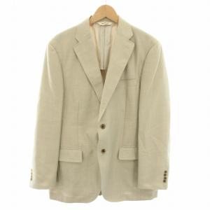 テーラードジャケット シングル 麻 リネン混 50L ベージュ J1D40-172-43 /YT MU