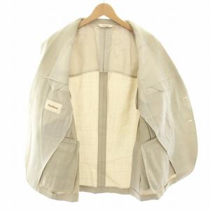 Paul Stuart テーラードジャケット シングル 麻 リネン混 50L ベージュ J1D40-172-43 /YT MU