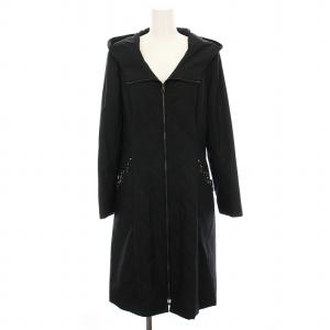 中綿フーディ コート ロング ジップアップ ビジュー アウター 38 黒 6848140 /YM MU