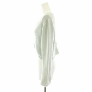 GIORGIO ARMANI ニットカーディガン Vネック 長袖 カシミヤ 40 水色 ライトブルー 2EC0025Z5 /YT BM