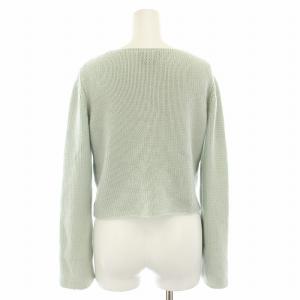 GIORGIO ARMANI ニットカーディガン Vネック 長袖 カシミヤ 40 水色 ライトブルー 2EC0025Z5 /YT BM