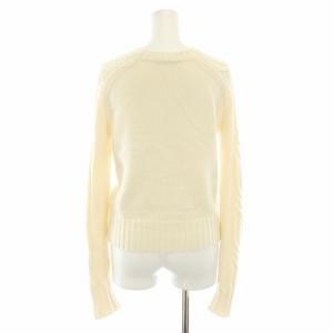 Max Mara ニット セーター クルーネック 長袖 ケーブル編み 白 ホワイト /YT BM