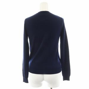 PRADA ニットカーディガン 長袖 ウール 38 紺 ネイビー P25F69 /AN12 BM