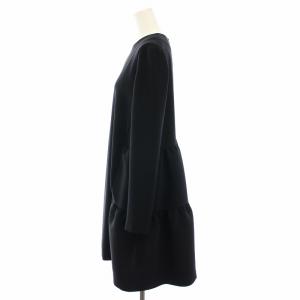 YOKO CHAN YOKOCHAN ワンピース ひざ丈 長袖 背面ティアード 36 黒 ブラック YCD-320-697 /YT BM