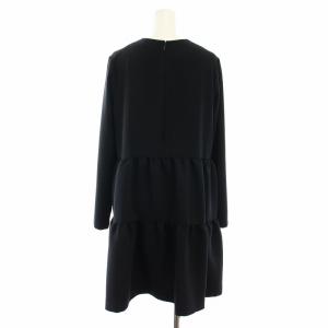 YOKO CHAN YOKOCHAN ワンピース ひざ丈 長袖 背面ティアード 36 黒 ブラック YCD-320-697 /YT BM
