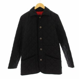 H1F87-682-08 キルティングコート 中わた ステンカラー ウール 38 黒 ブラック /KU