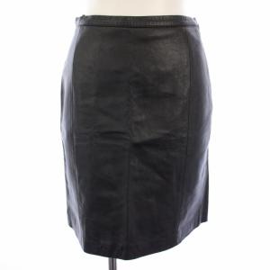 レザースカート ラムレザー 羊革 ミニ タイト 40 黒 239-0662-7548 /TK MU