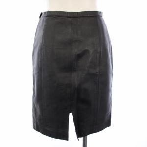 GUCCI レザースカート ラムレザー 羊革 ミニ タイト 40 黒 239-0662-7548 /TK MU