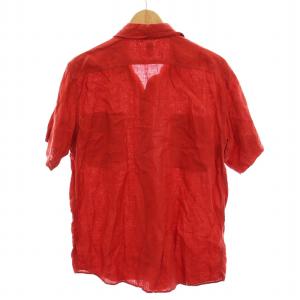 KATO` SHIRT リネン シャツ 半袖 M 赤 BS2010022-191025 /YM MU
