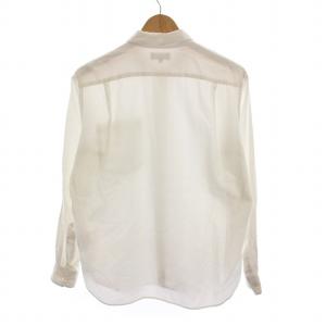 MARGARET HOWELL シャツ コットン リネン混 長袖 S 白 579-150517 /YM MU