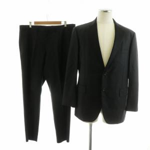 シングルスーツ スラックスパンツ テーラードジャケット ストライプ ブラック E710131-99-041