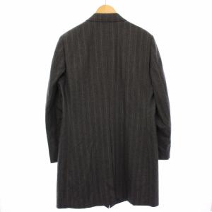 Ermenegildo Zegna チェスターコート ストライプ アウター L グレー MR39382 /TK MU
