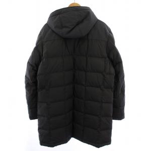 LANDS' END ダウンコート ロング ジップアップ フード ナイロン XL ダークグレー V3635/F3815 /BM