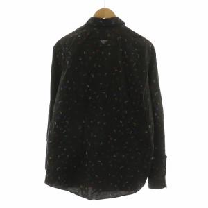 PS Paul Smith BOUIDERING HOLD プリントシャツ 長袖 総柄 XL ブラック 202320 610PN /NQ