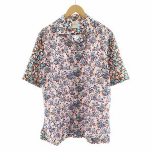 Rizo Floral ＆ Mabel ミックスアッププリント半袖シャツ 総柄 花柄 XL ピンク 113313