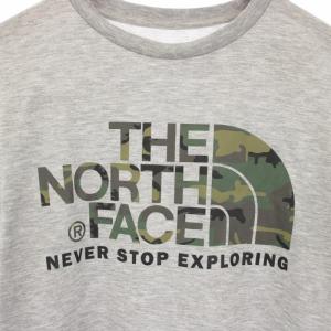 THE NORTH FACE S/S Camouflage Logo Tee Tシャツ カットソー 半袖 ロゴ M グレー NT31932