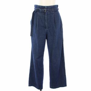 23SS ストレートタックデニムパンツ ジーンズ ワイド 1 青 09WFP232098 /TK MU