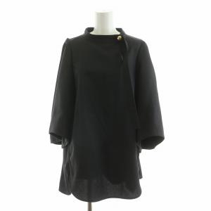 メタル釦チュニックブラウス シャツ 七分袖 F ブラック CWFB224067 /NQ MU