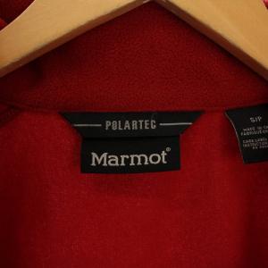 MARMOT POLARTEC フリースジャケット ジップアップ ハイネック ロゴ刺繍 S/P 赤 /BM MU