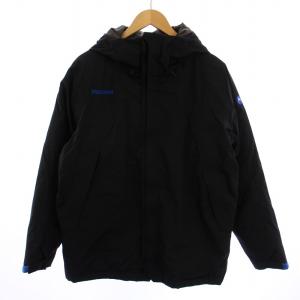 NEVER WINTER DOWN JACKET ダウンジャケット ジップアップ フード ナイロン M