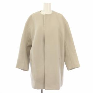 メルトン ノーカラーコート アウター 40 ベージュ 6525-299-0394 /TK MU