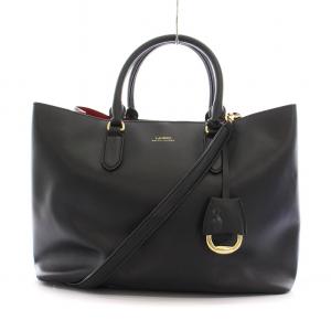 トートバッグ ショルダーバッグ 2WAY レザー 黒 /YM D MU