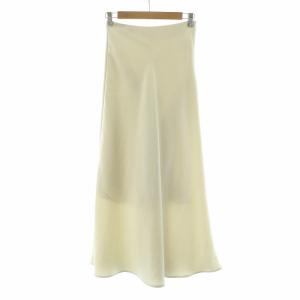 24SS サテンバイヤススカート ロング 34 ホワイト 24060900401010 /NQ MU