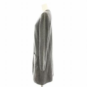 S Max Mara 934605630000 ニットカーディガン ロング 長袖 Vネック ウール カシミヤ混 M グレー /KU
