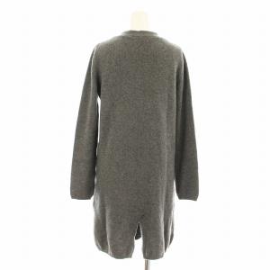 S Max Mara 934605630000 ニットカーディガン ロング 長袖 Vネック ウール カシミヤ混 M グレー /KU