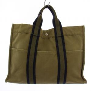 エールライン トートMM トートバッグ ハンドバッグ キャンバス カーキ /BM MU OH