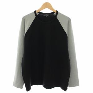 ニット セーター スウェット トレーナー クルーネック 長袖 ラグランスリーブ ヴィンテージ 3 黒 ブラック
