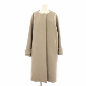 FFC アンゴラビーバー スリット ノーカラー コート 3625-147-1557 ロング ウール 44