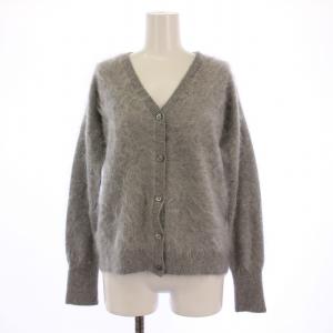 ニット カーディガン 長袖 Vネック カシミヤ 2 グレー /BM MU
