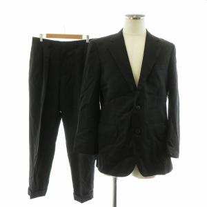 シングルスーツ セットアップ 2点セット 上下 スラックスパンツ テーラードジャケット ストライプ ロールアップ