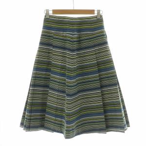 フレアスカート ひざ丈 ボーダー 38 マルチカラー /NQ MU